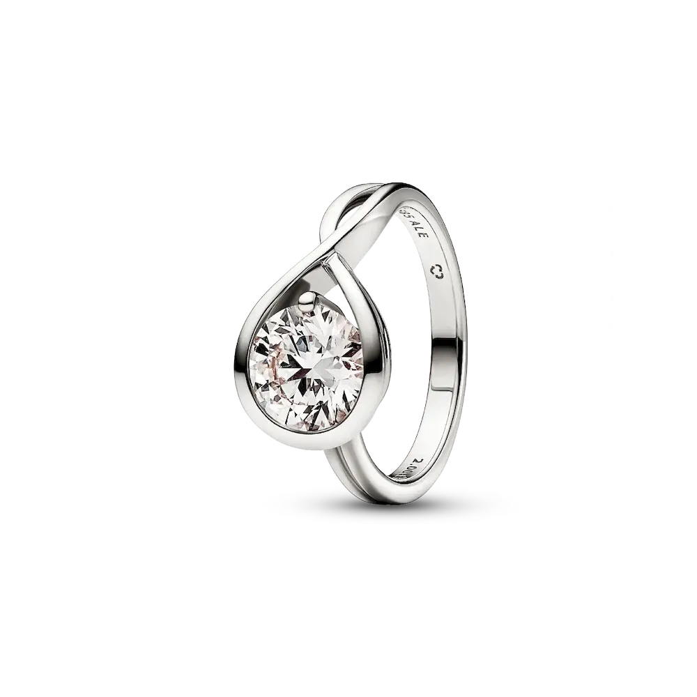 152413C01_RGB.webp Pandora Infinite 14k White Gold Lab-grown Diamond Ring - Image 1