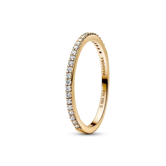 Pandora Era 14k Gold Lab-grown Diamond Half Eternity Pavé Band Ring - Image 2