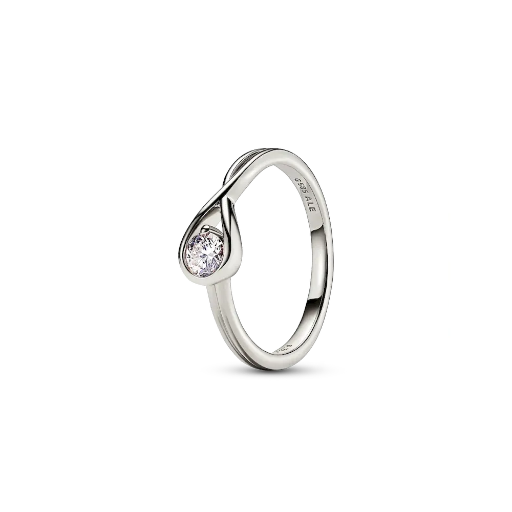 159444C01_RGB.webp Pandora Infinite 14k White Gold Lab-grown Diamond Ring - Image 1