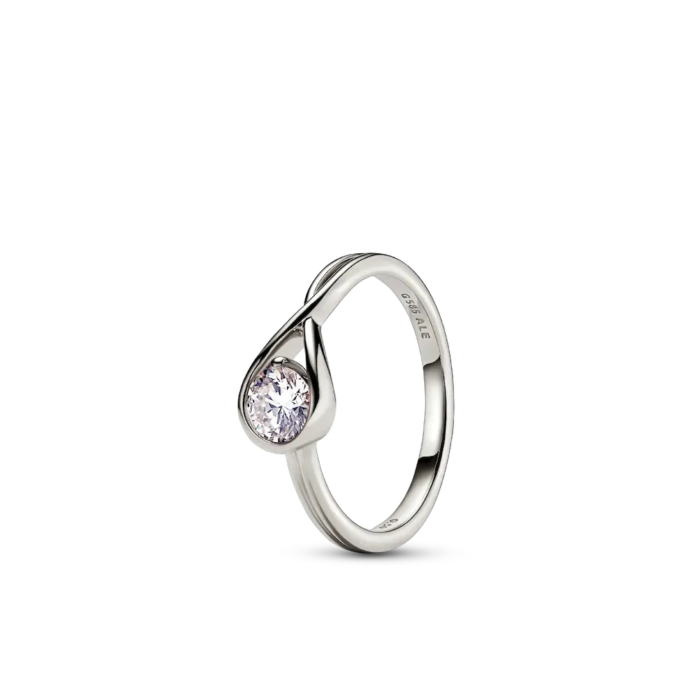 Pandora Infinite 14k White Gold Lab-grown Diamond Ring