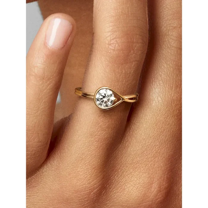 FINAL SALE - Pandora Infinite 14k Gold Lab-grown Diamond Ring - Image 2