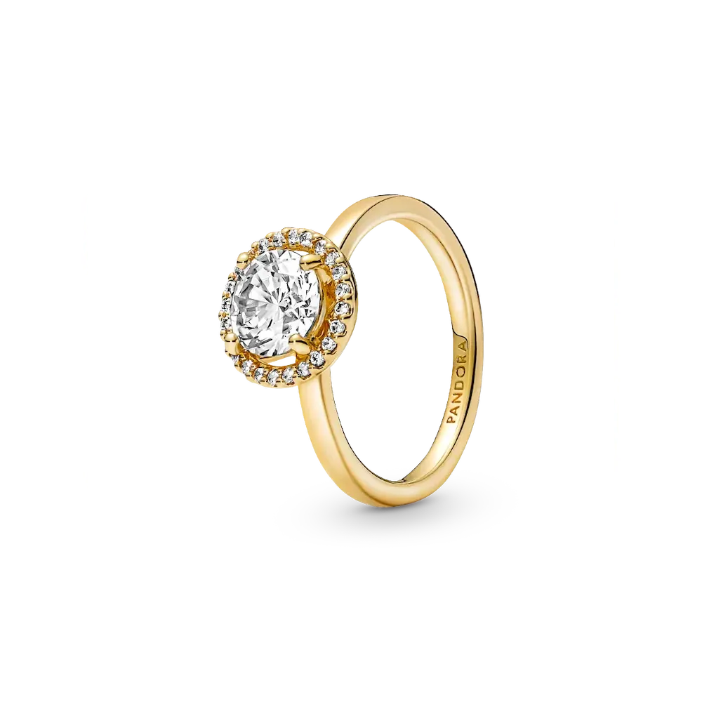 Sparkling Round Halo Ring