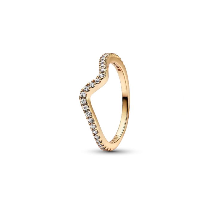 Sparkling Eternity and Wave Ring Set - Image 2