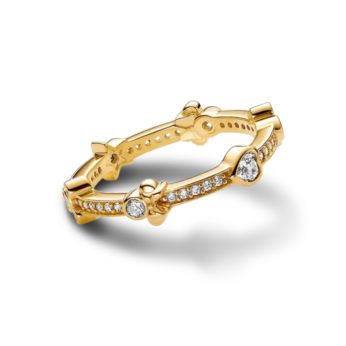 Disney Mickey Mouse & Minnie Mouse Sparkling Eternity Ring - Image 4