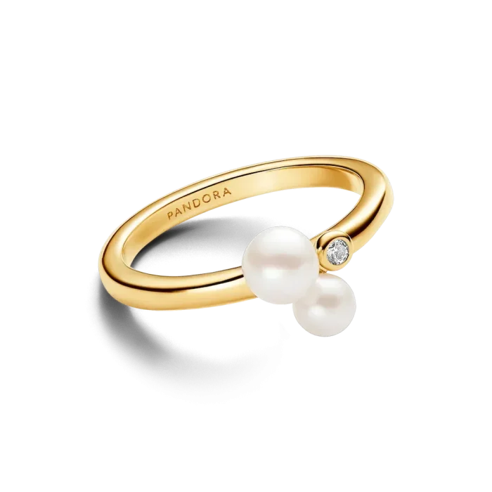 Duo Treated Freshwater Cultured Pearls Ring - Image 6