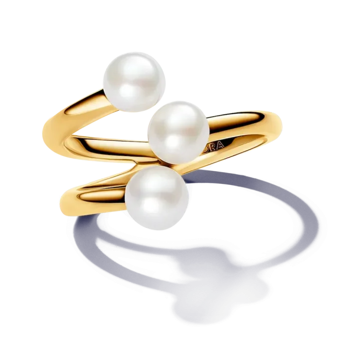 Treated Freshwater Cultured Pearl Open Ring - Image 7