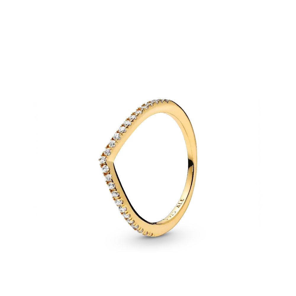 Sparkling Wishbone Ring