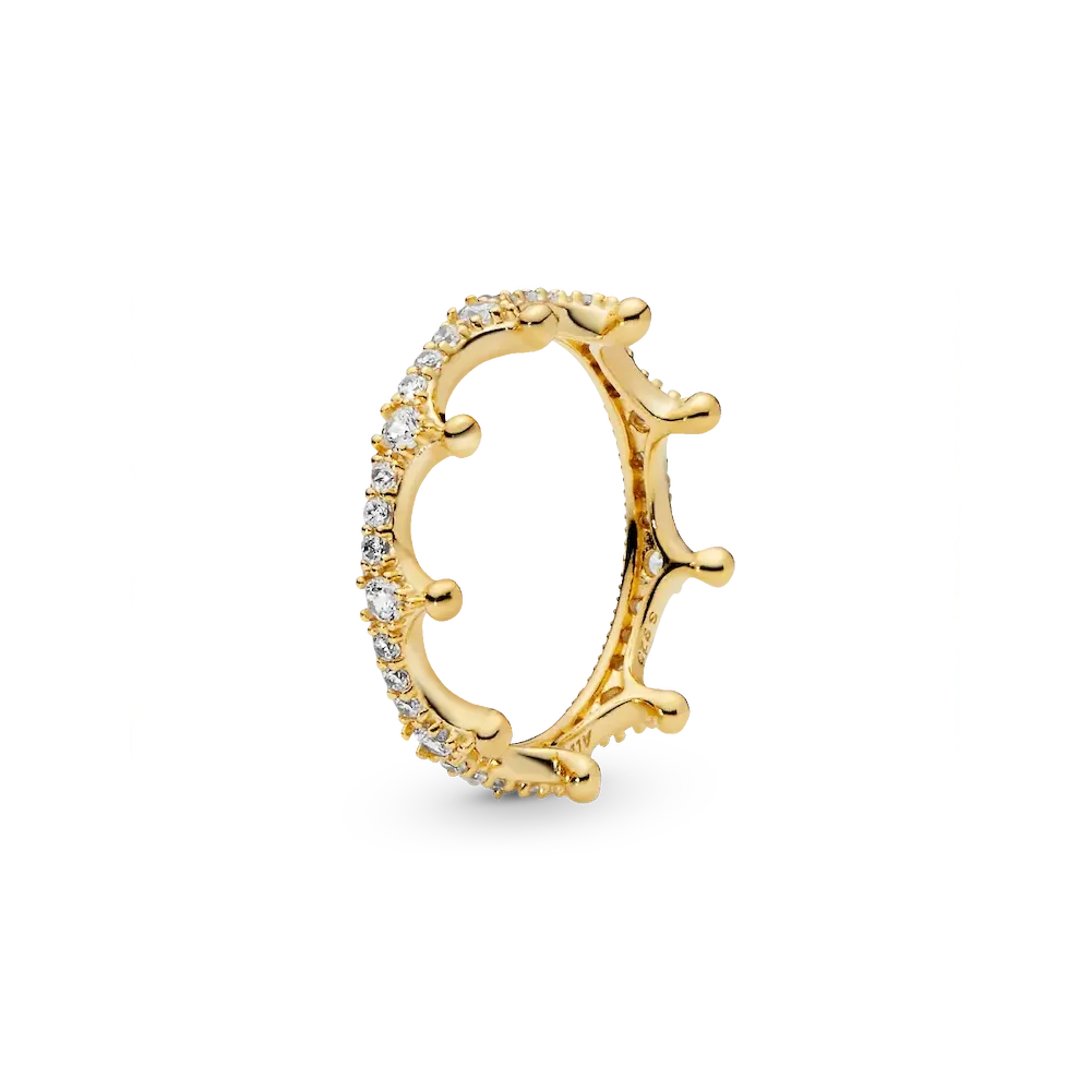 168654C01_RGB.webp FINAL SALE - Clear Sparkling Crown Ring - Image 1