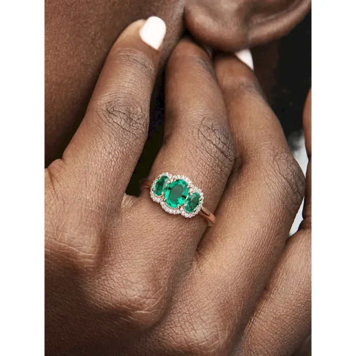 FINAL SALE - Three Stone Vintage Ring - Image 2