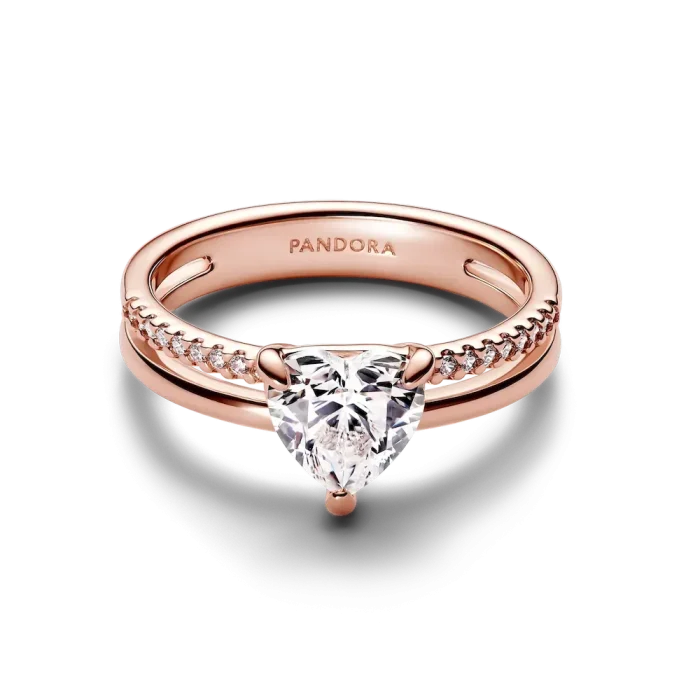 Double Band Heart Ring - Image 5