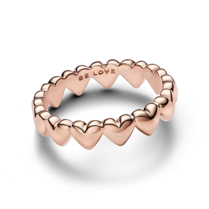 Row of Hearts Ring - Image 5