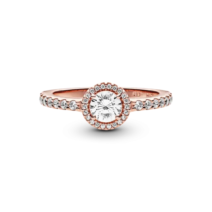 FINAL SALE - Classic Sparkle Halo Ring - Image 6