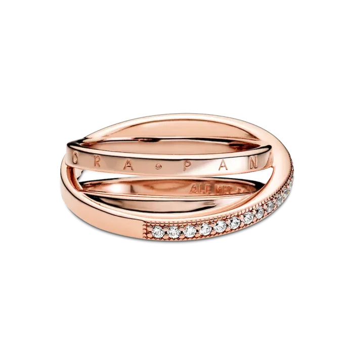 Crossover Pavé Triple Band Ring - Image 6