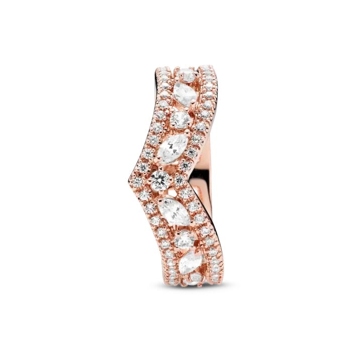 FINAL SALE - Sparkling Marquise Double Wishbone Ring - Image 4