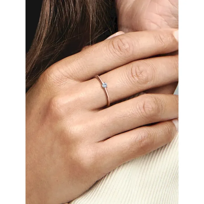 FINAL SALE - Light Blue Solitaire Ring - Image 2