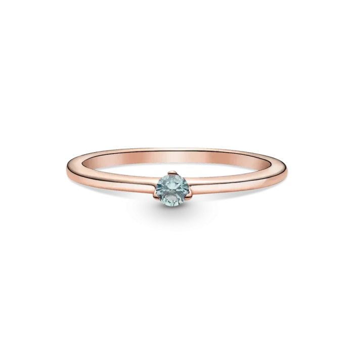 FINAL SALE - Light Blue Solitaire Ring - Image 4