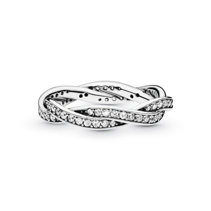 Sparkling Twisted Lines Ring - Image 5