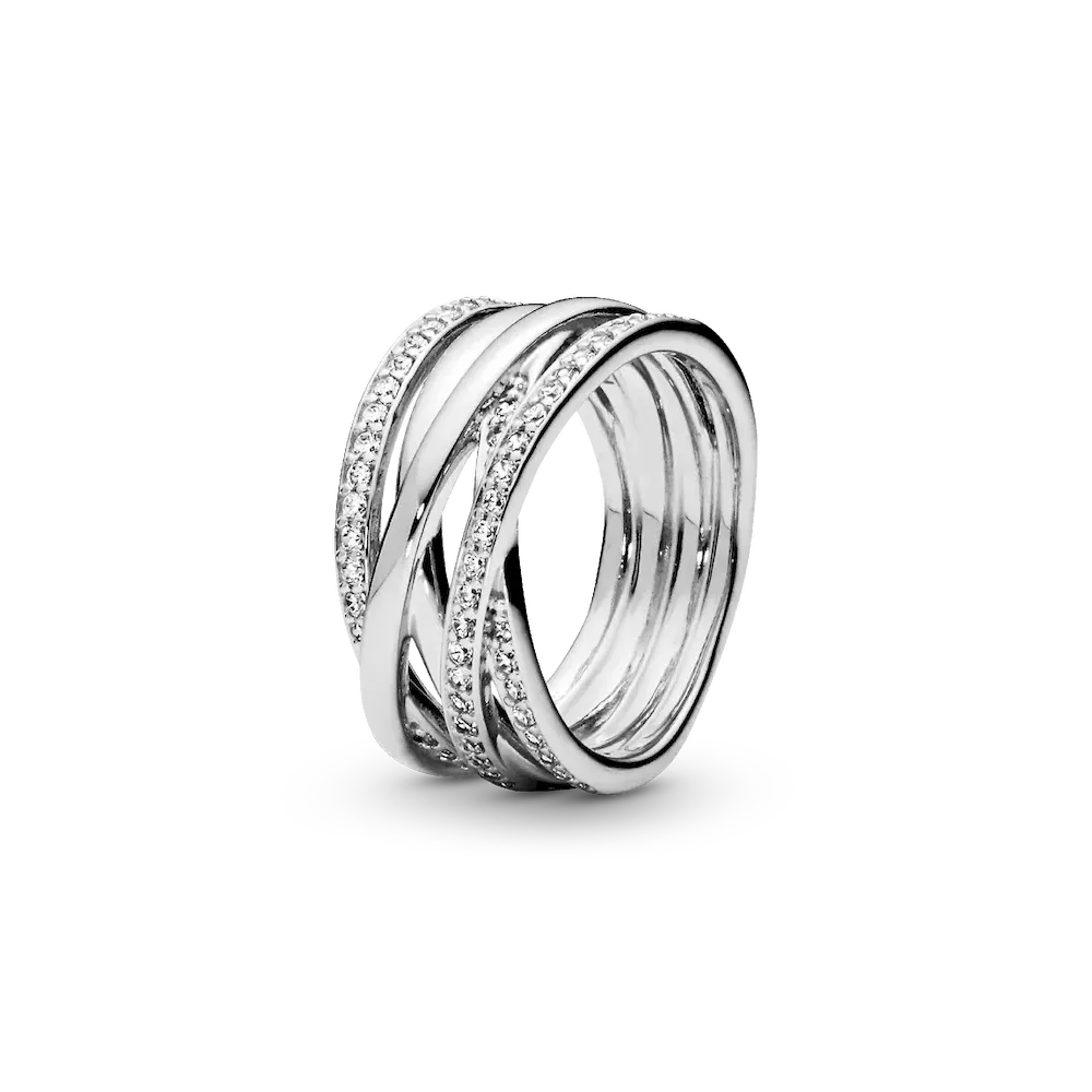 Sparkling & Polished Lines Ring