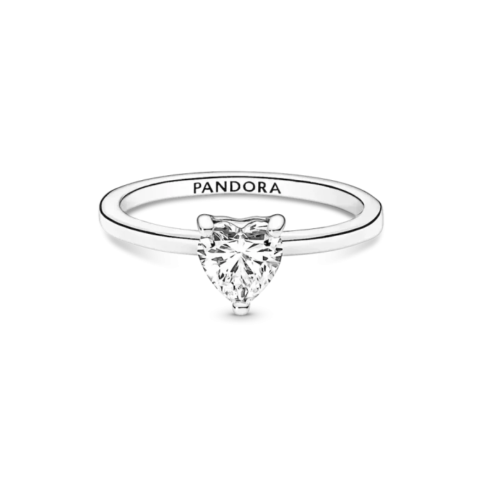 Sparkling Heart Solitaire Ring - Image 5