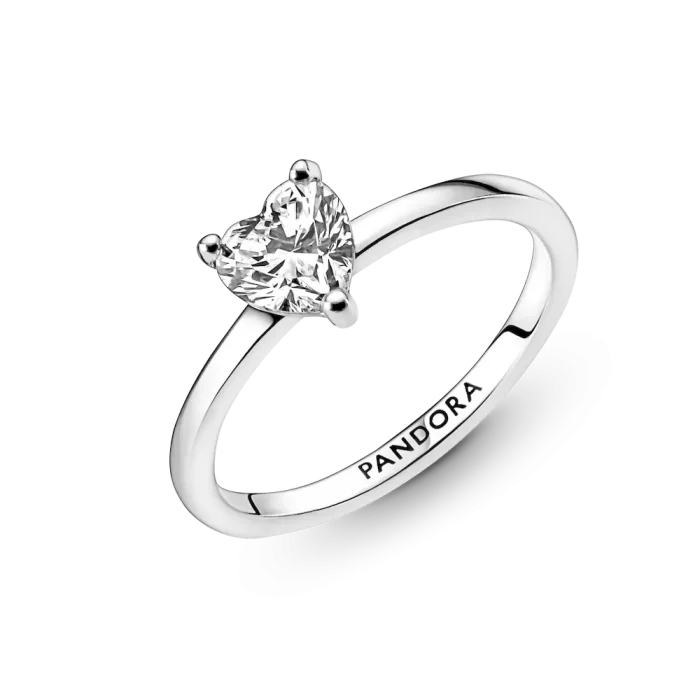 Sparkling Heart Solitaire Ring - Image 6