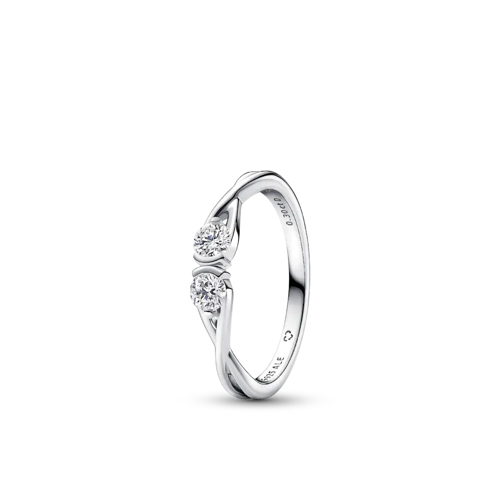 Pandora Infinite Sterling Silver Double-Facing Lab-grown Diamond Ring