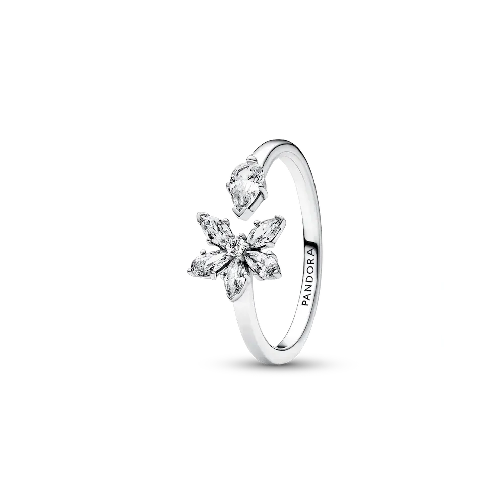 Sparkling Herbarium Cluster Open Ring