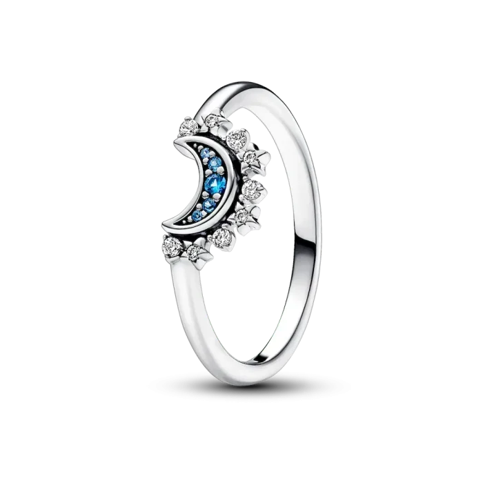 Celestial Sparkling Sun and Moon Ring Set - Image 3