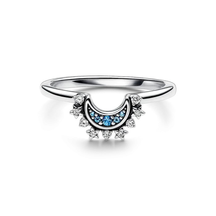 Celestial Sparkling Sun and Moon Ring Set - Image 12