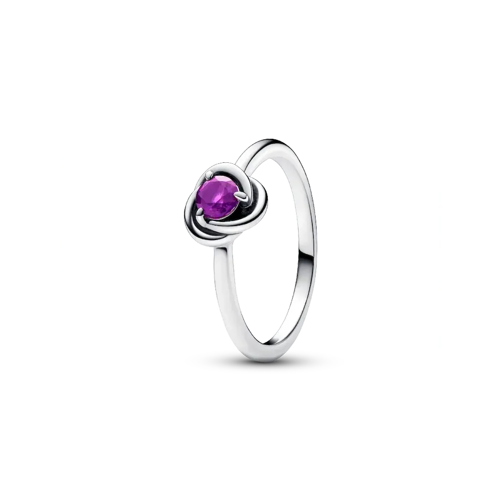 192993C02_RGB.webp February Purple Eternity Circle Ring - Image 1