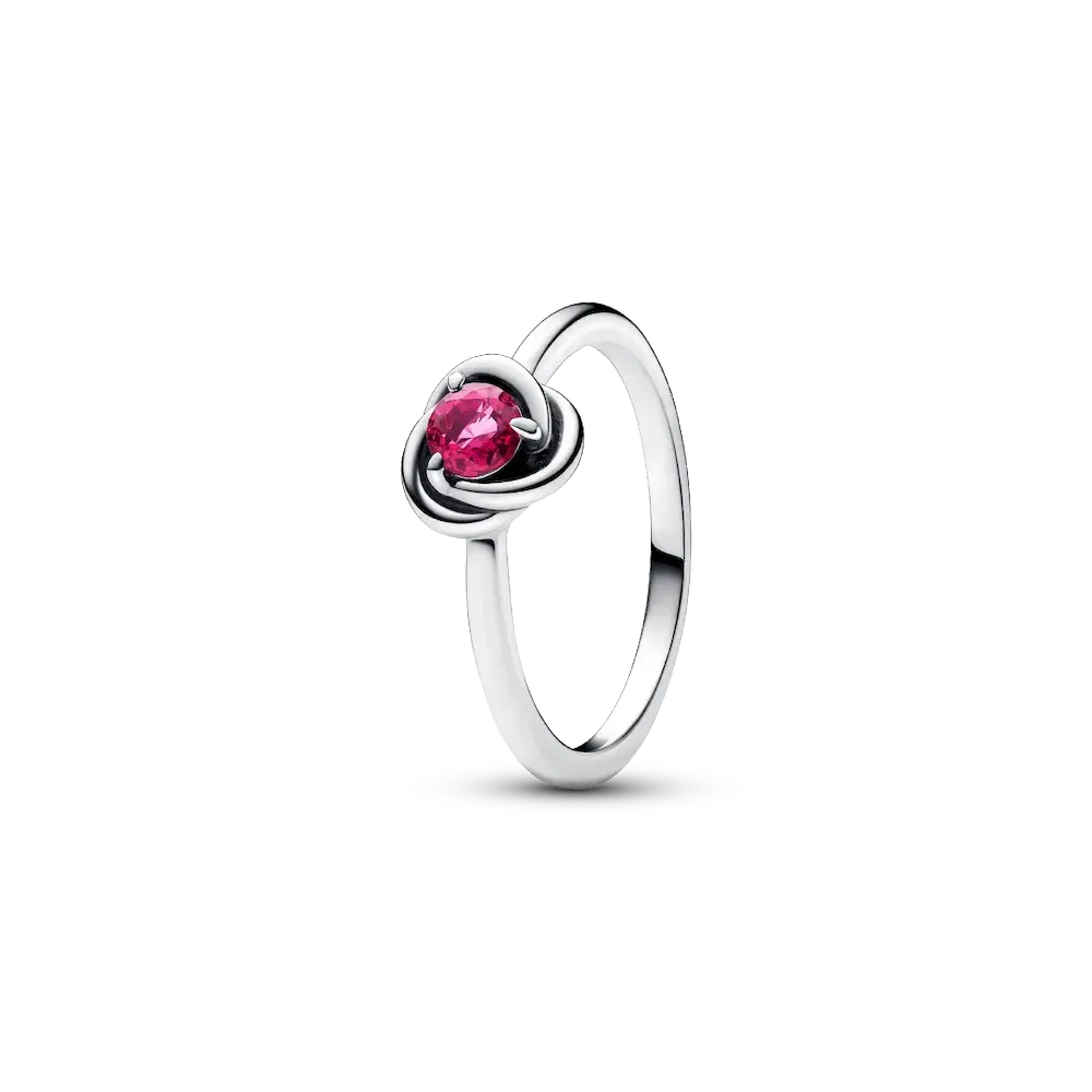 October Pink Eternity Circle Ring