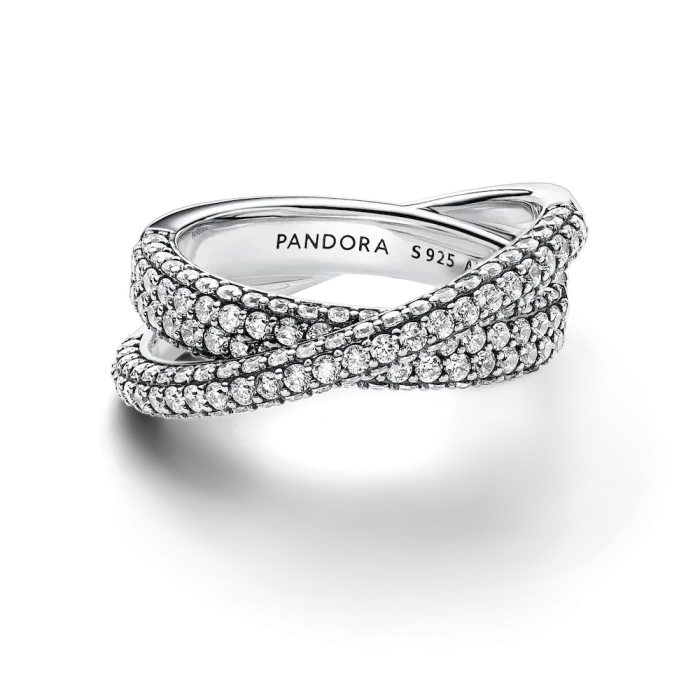 Pandora Timeless Pavé Crossover Dual Band Ring - Image 4