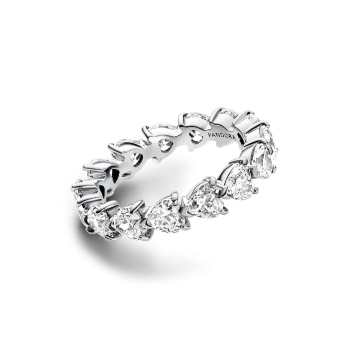 Band of Clear Hearts Ring - Image 7