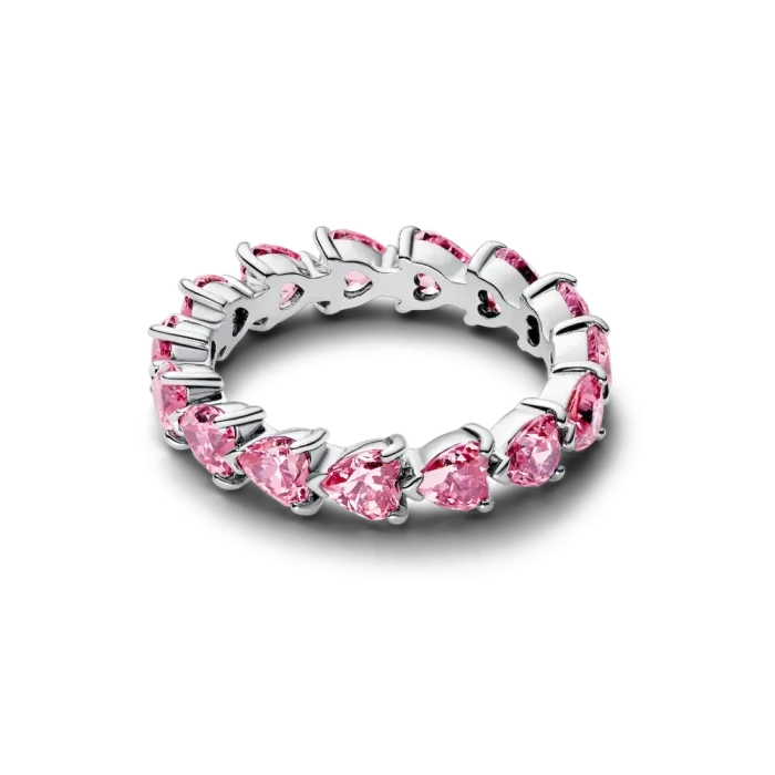 Band of Pink Hearts Ring - Image 4