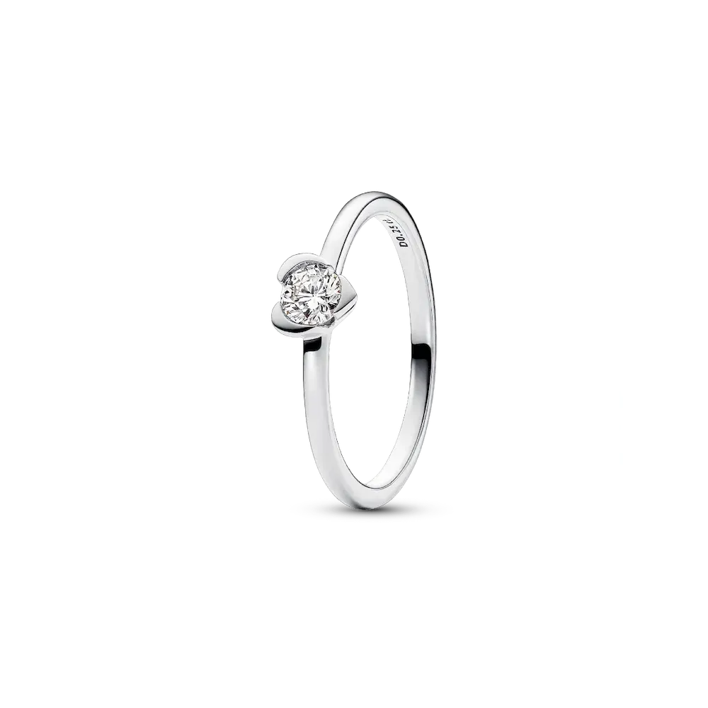 193115C01_RGB.webp Pandora Talisman Sterling Silver Lab-grown Diamond Heart Ring - Image 1