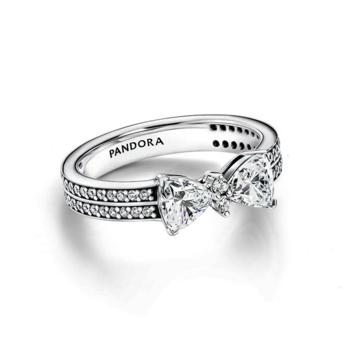 Sparkling Bow Double Ring Set - Image 13