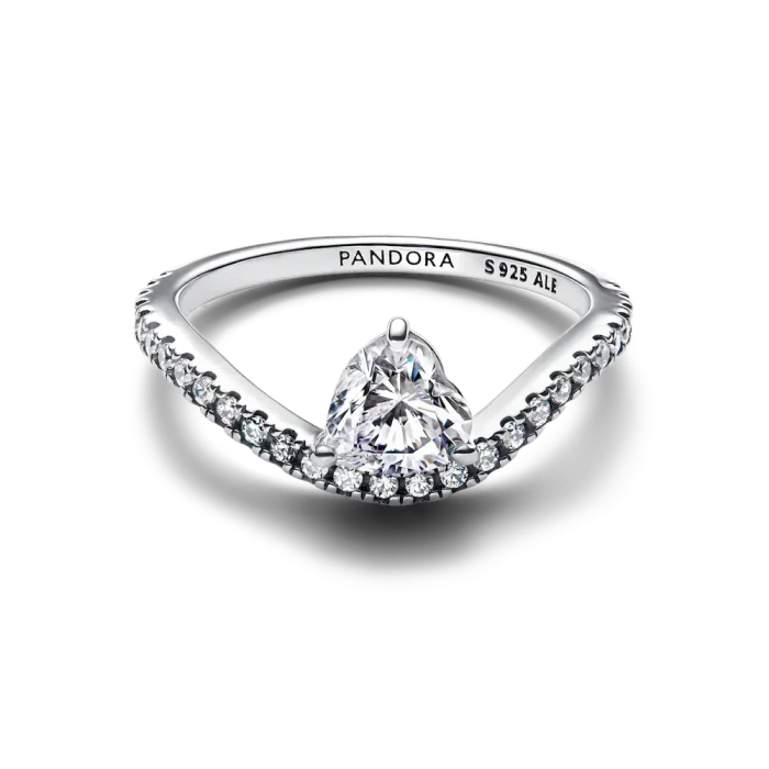 Wavy Pavé Heart Ring - Image 5