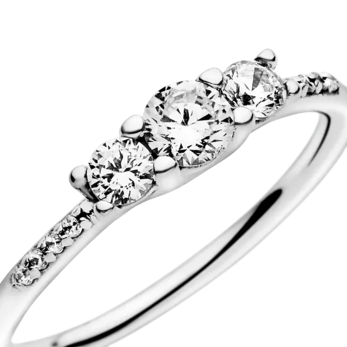Clear Three-Stone Ring - Image 5
