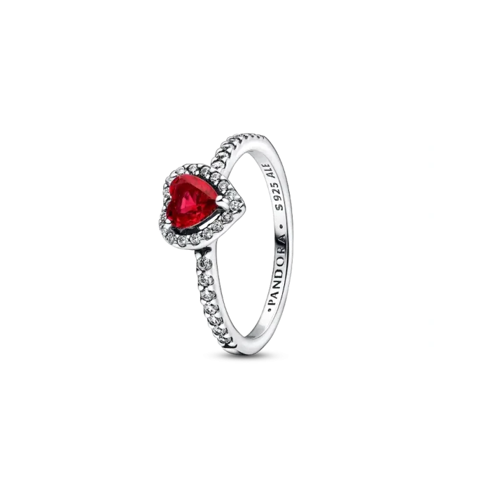 Sparkling Red Heart Ring Set - Image 4