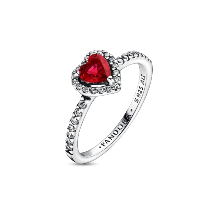 Elevated Red Heart Ring - Image 7