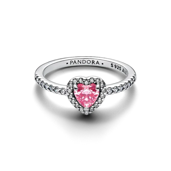 Elevated Pink Heart Ring - Image 4