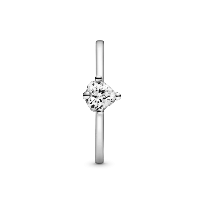 Clear Heart Solitaire Ring - Image 5