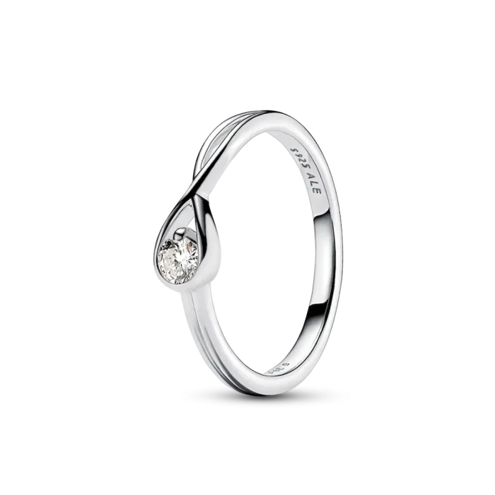 Pandora Infinite Sterling Silver Lab-grown Diamond Ring - Image 2