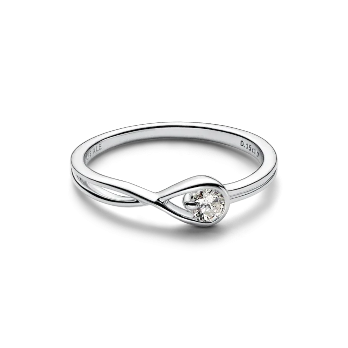 Pandora Infinite Sterling Silver Lab-grown Diamond Ring - Image 5