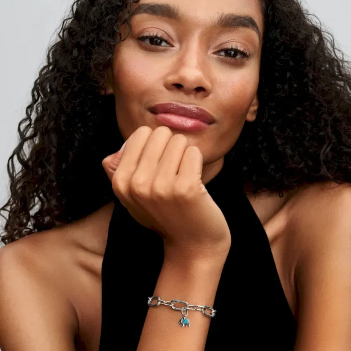 Turquoise Elephant and Heart Charm Bracelet - Image 17