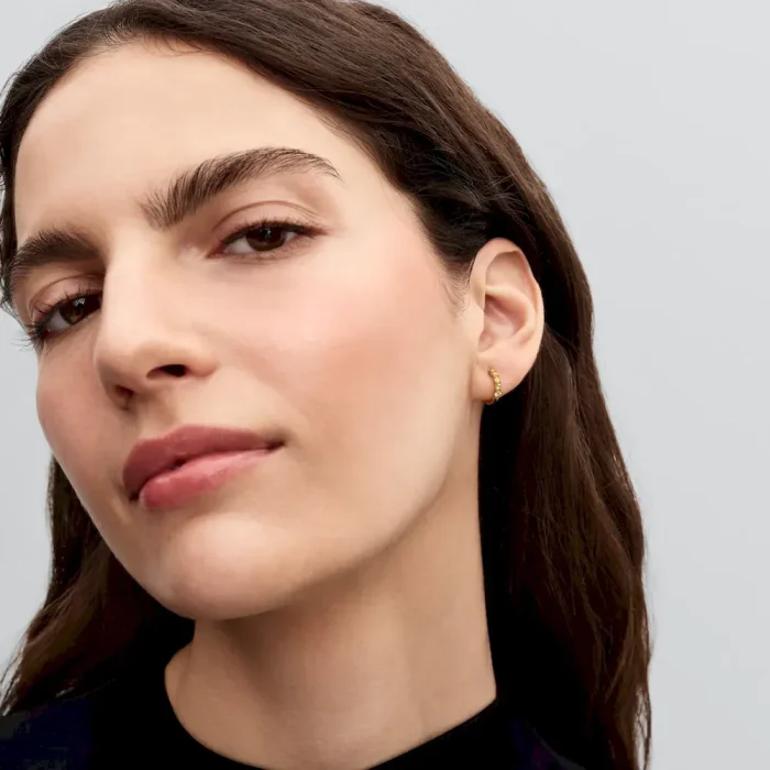 Yellow Huggie Earrings - Image 5