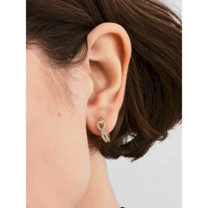 Pandora Infinite Lab-grown Diamond Pavé Hoop Earrings - Image 2