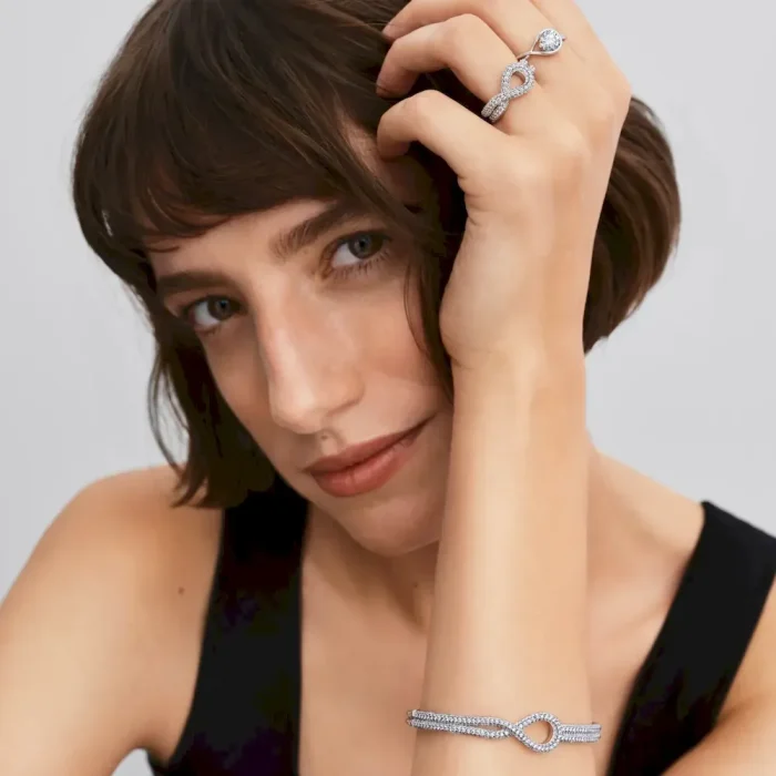 Pandora Infinite 14k White Gold Lab-grown Diamond Ring - Image 5