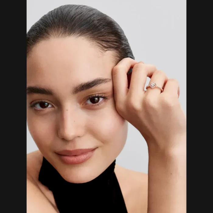 Heart of Rose Princess Wishbone Stacking Ring Set - Image 10