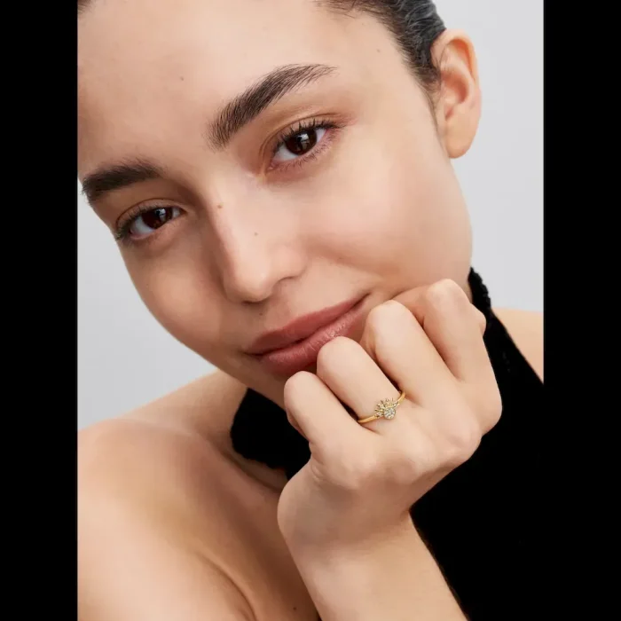 Celestial Sparkling Sun and Moon Ring Set - Image 6