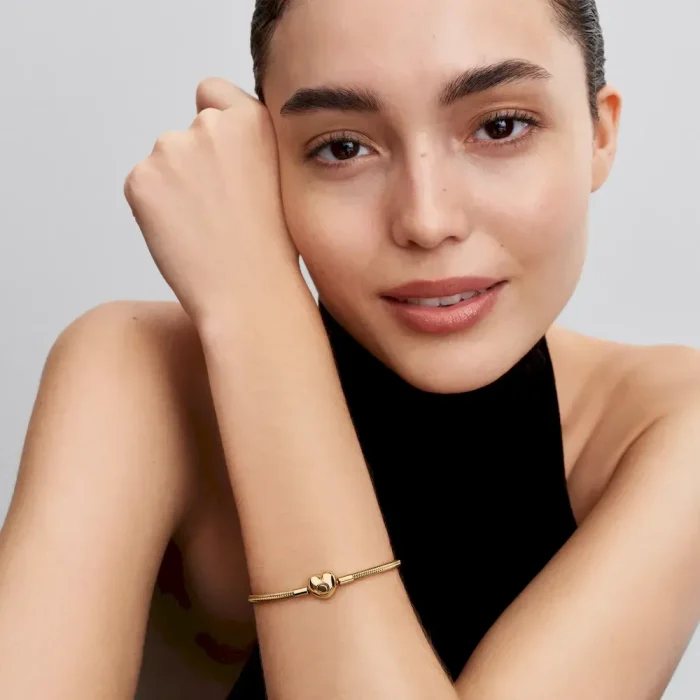 Pandora Moments Heart Clasp Snake Chain Bracelet - Image 4